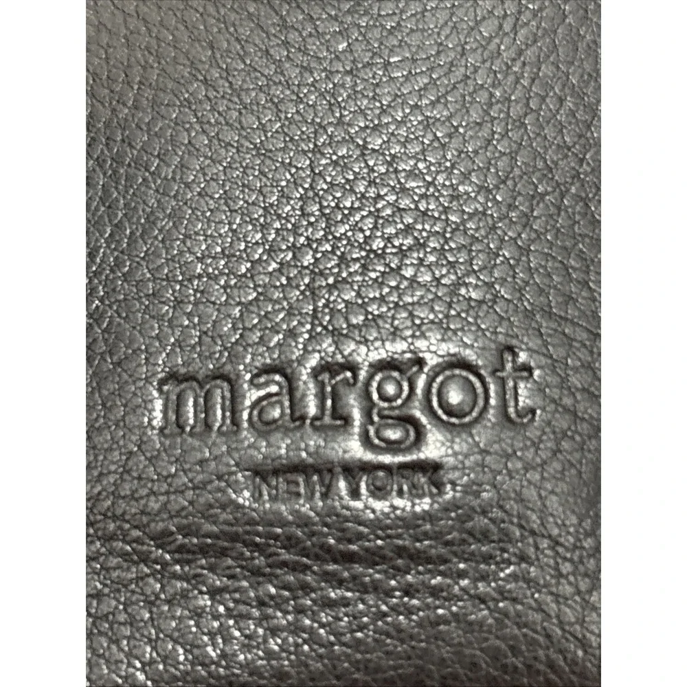 Margot Molly Black Leather Crossbody Minimalist Bag Missing Leather Zipper Pull